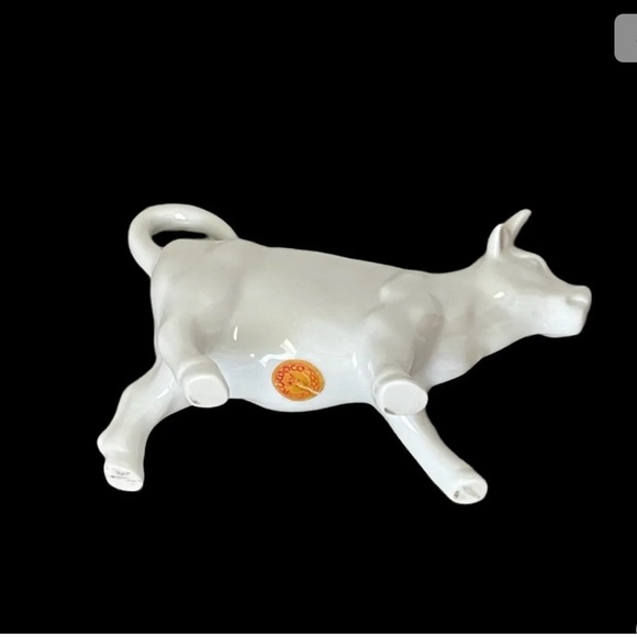 Vintage ROWOCO Porcelain Cow Dairy Creamer Pitcher Made In Japan - Picture 4 of 5